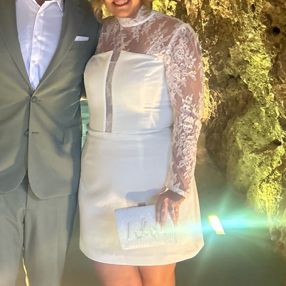 Dress the Population Chloe Illusion Inset Strapless Mini Dress Size XXL NEW $158 - Picture 5 of 8